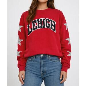 Furst of a Kind Lehigh University Sweatshirt Vintage Reworked Oversized Red